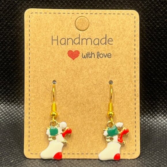 3/$12~Christmas Stocking Earrings - Picture 2 of 3
